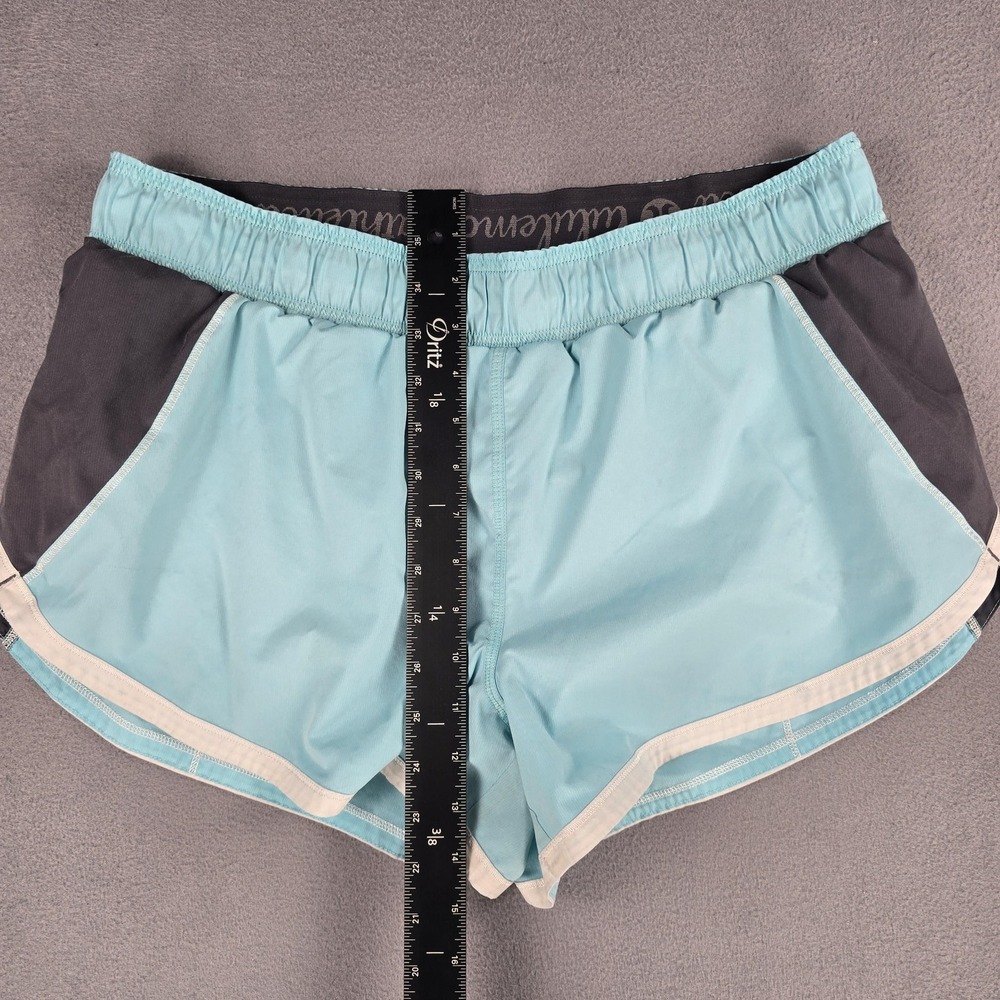 Lululemon Shorts Womens 10 Blue Gray Speed Run Liner Athletic Running Workout - Picture 7 of 8